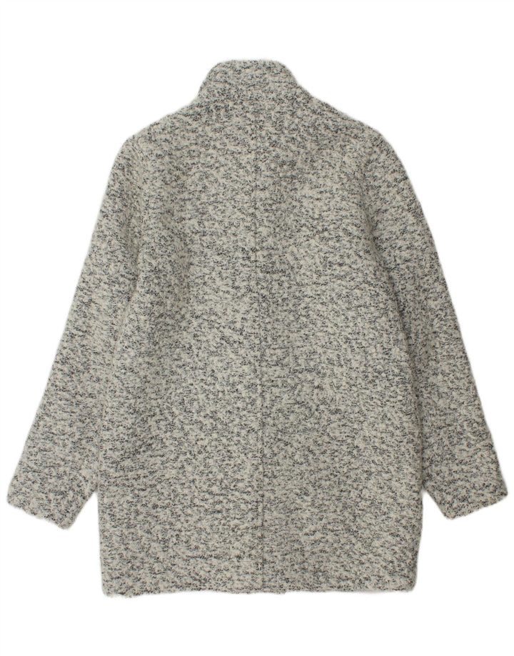 Soprabito oversize da donna Abercrombie & Fitch UK 10 piccolo in lana screziata grigia