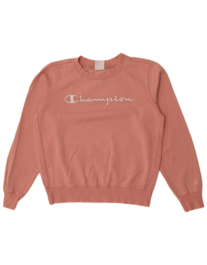 Felpa oversize con grafica corta da donna Champion, taglia UK 10, piccola rosa