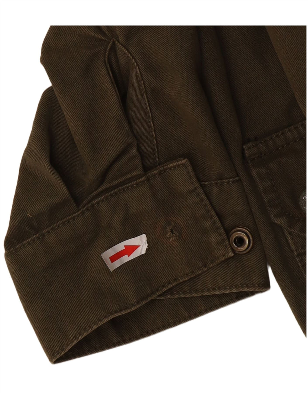 TOPSHOP Giacca militare oversize da donna UK 10 piccola cotone kaki