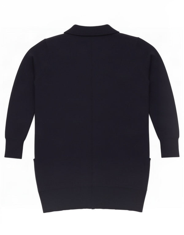 Maglione cardigan aperto lungo da donna Marks & Spencer UK 6 XS Blu navy
