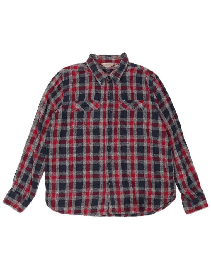 MOUNTAIN WAREHOUSE Camicia da uomo in flanella XL in cotone a quadri blu navy