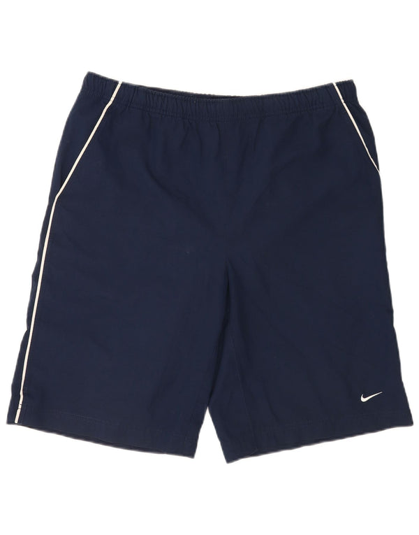 Pantaloncini sportivi Nike da uomo con grafica regolare, medi, blu navy, poliestere, sportivi