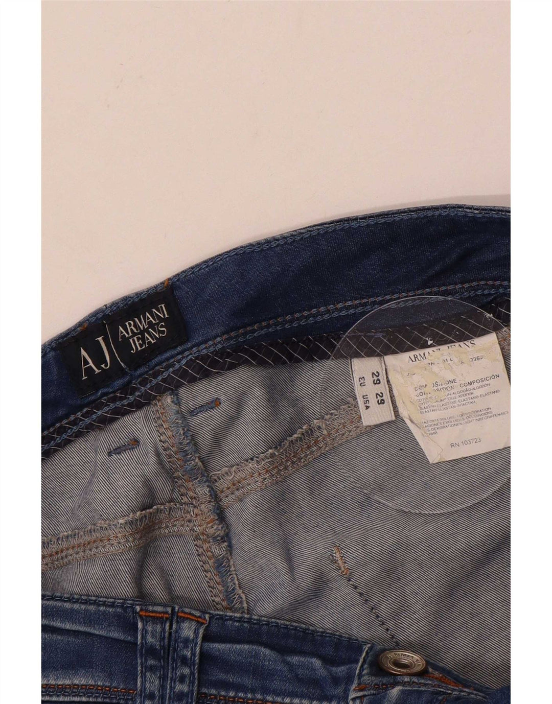 Jeans slim da donna Armani W29 L29 Blu