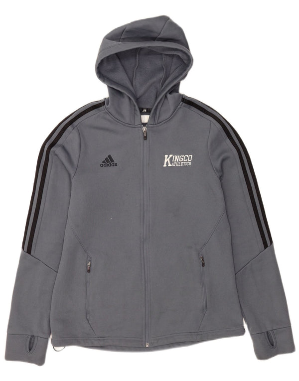 Adidas Mens Climawarm Zip Hoodie Sweater Medium Blue Polyester