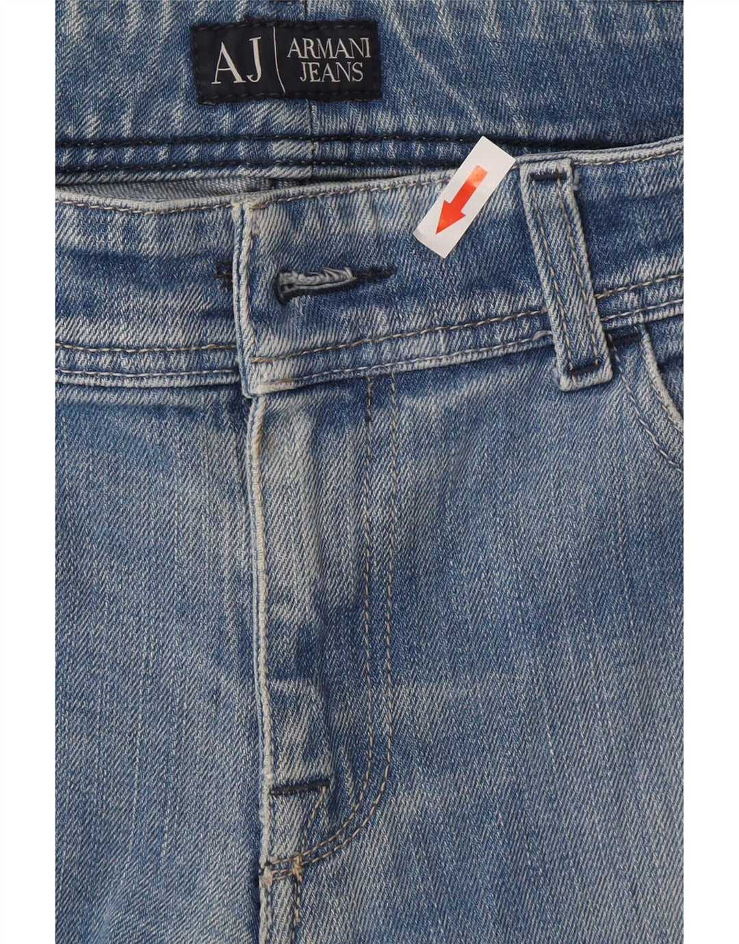 Jeans dritti da donna Armani W27 L32 cotone blu