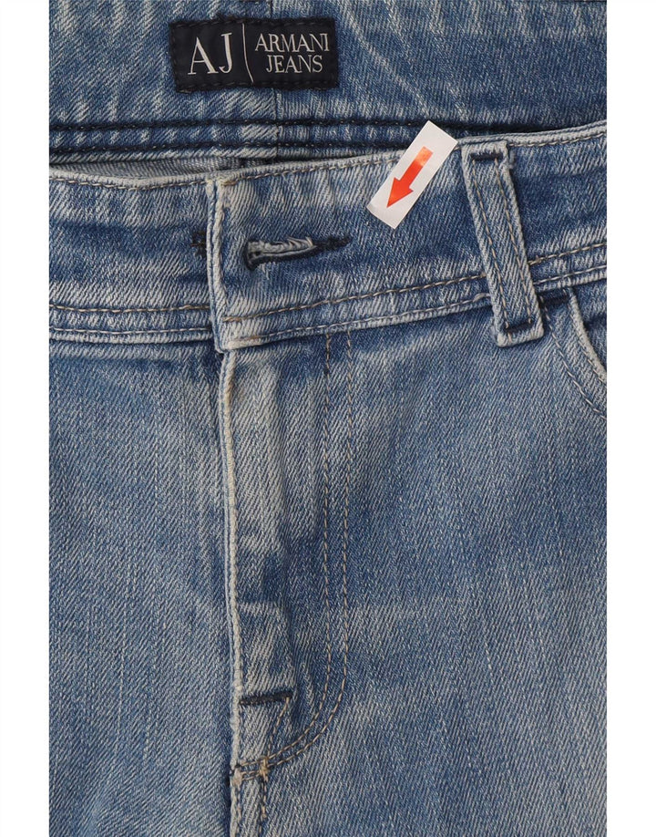 Jeans dritti da donna Armani W27 L32 cotone blu