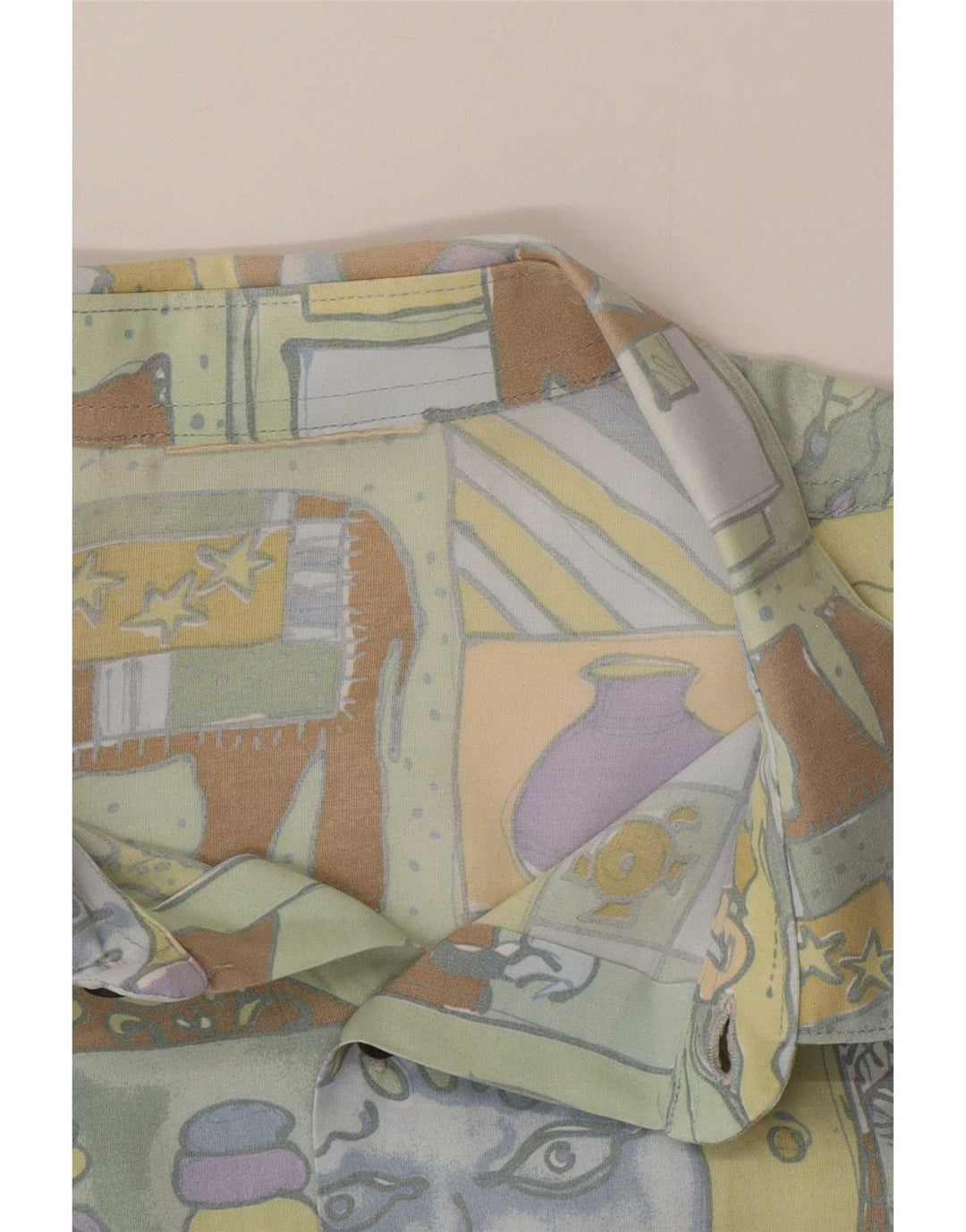 Camicia da uomo vintage grande patchwork multicolore