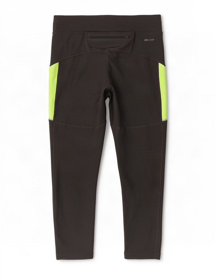 Leggings Nike Dri Fit Capri da donna UK 10 Small Grigio Colourblock Poliestere