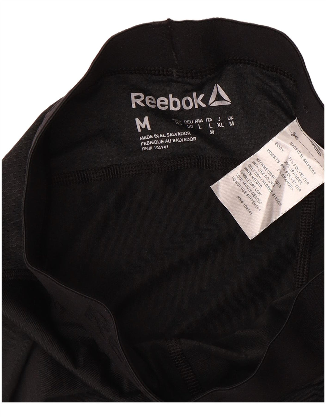 Leggings Capri grafici da uomo REEBOK poliestere nero medio