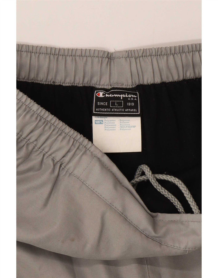 Pantaloni da tuta da uomo Champion Large in poliestere grigio