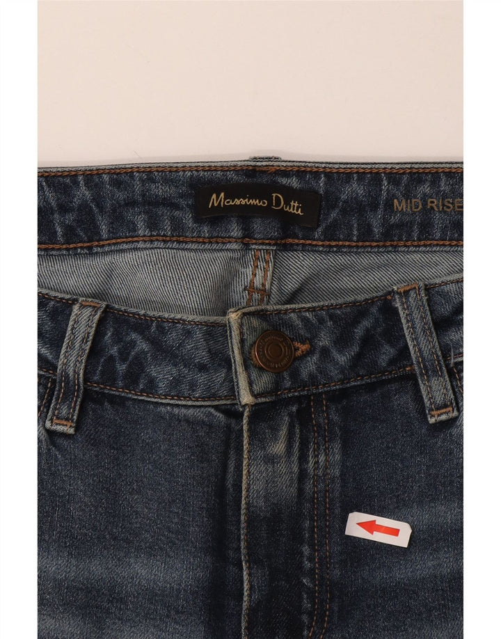 Jeans dritti a sigaretta da donna Massimo Dutti EU 42 Large W32 L27 Blu