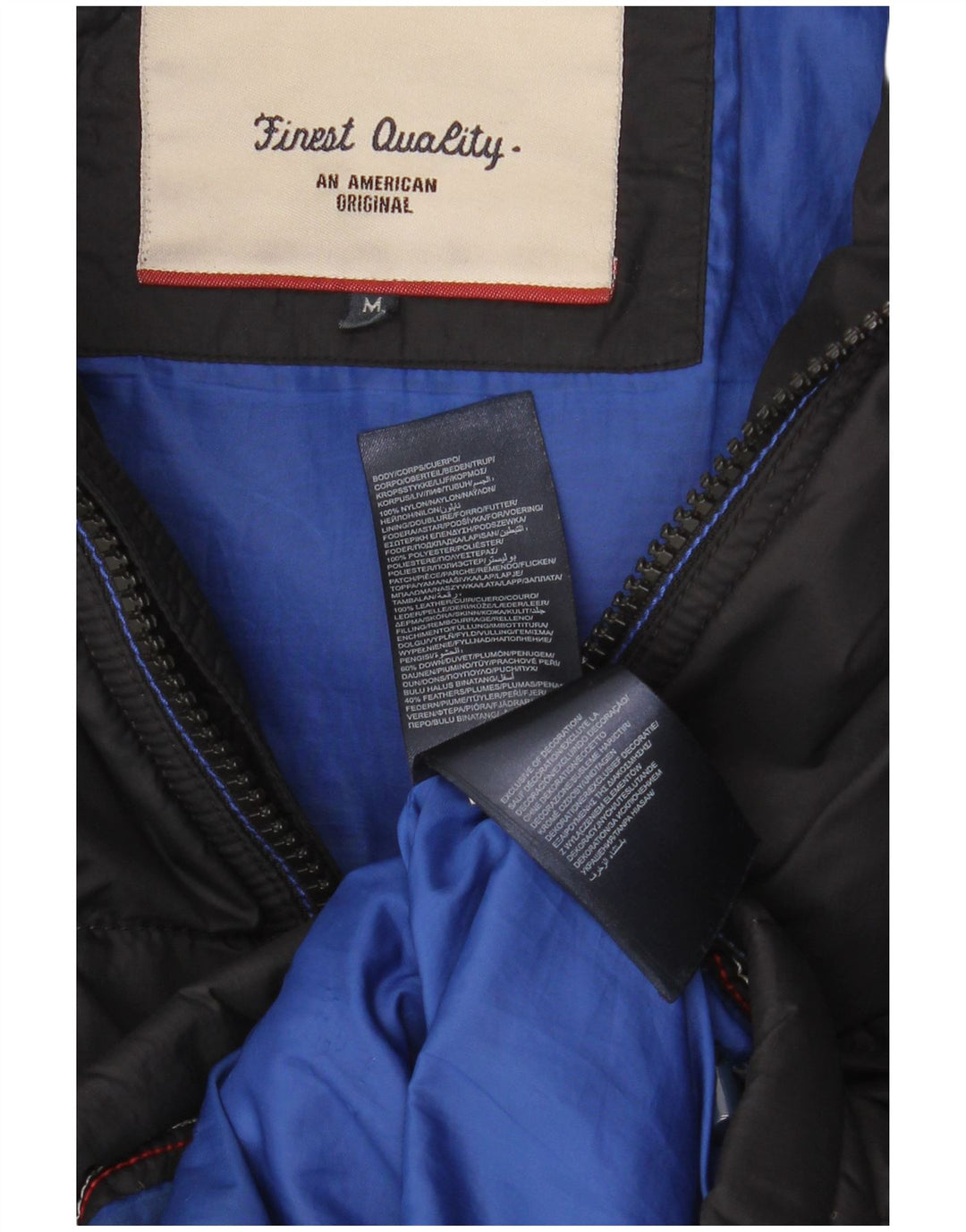 Giacca imbottita da uomo Tommy Hilfiger UK 38 nylon nero medio
