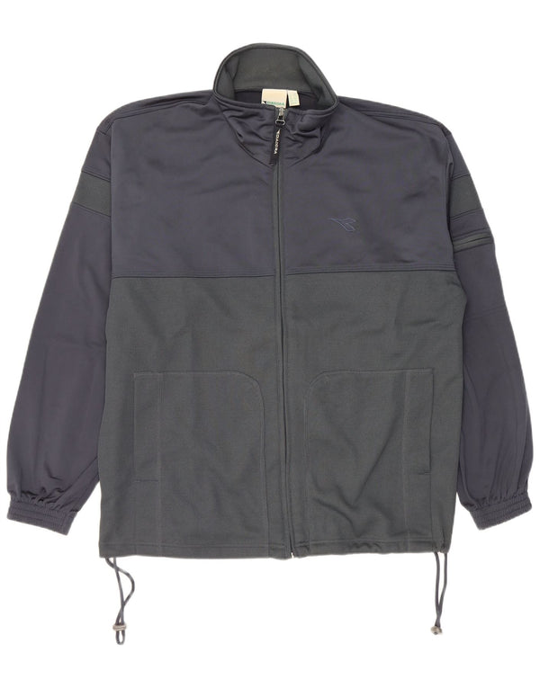 Giacca da tuta da uomo Diadora UK 42 Large Blu Navy Colourblock
