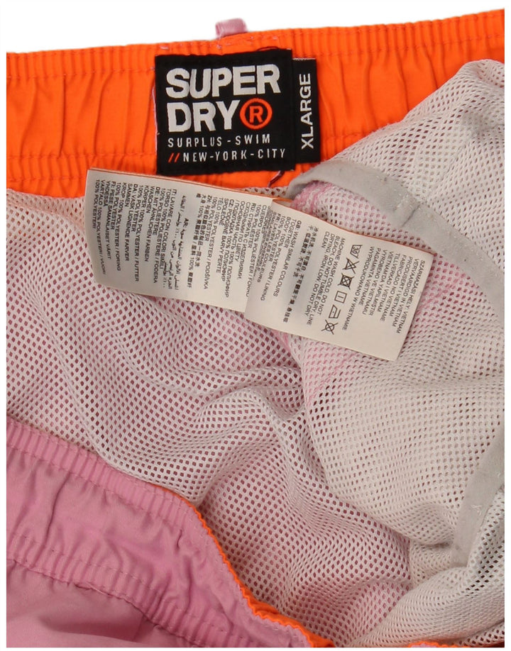 Pantaloncini da bagno da uomo Superdry XL rosa poliestere