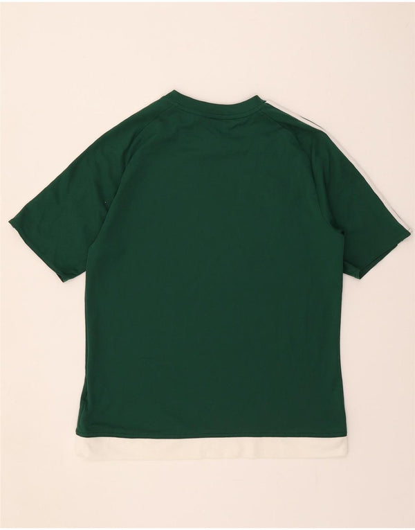 Adidas T-shirt Climalite da ragazzo 13-14 anni Verde Colourblock Poliestere