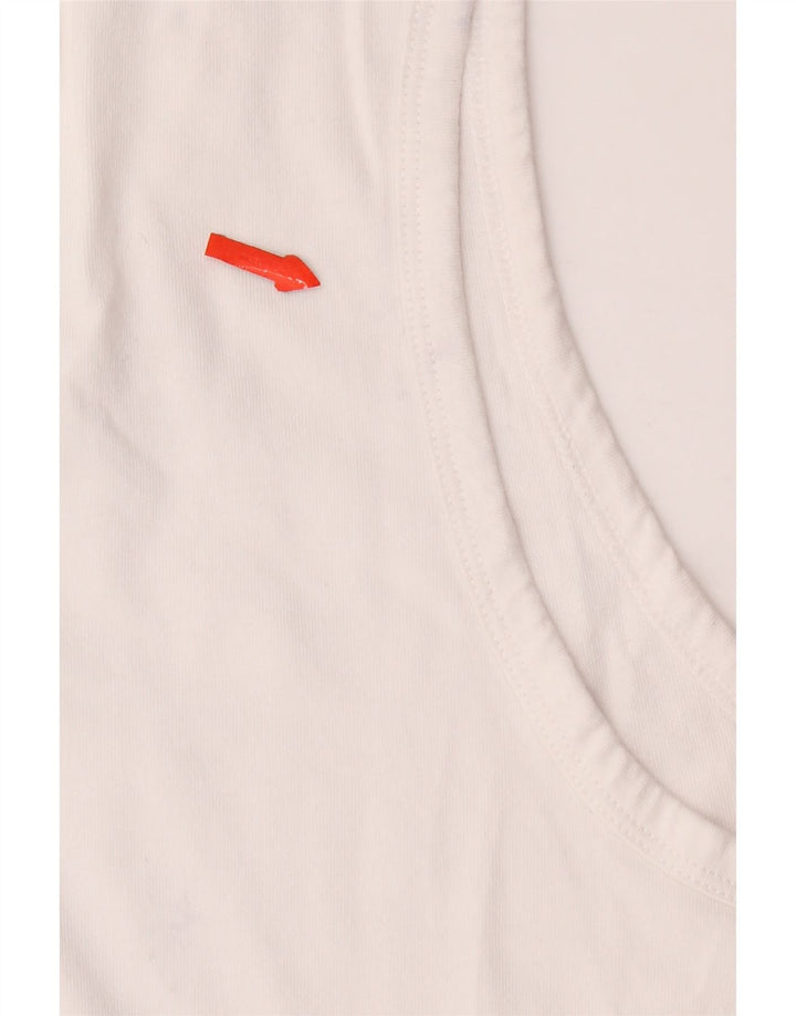Canotta Nike da uomo grande in cotone bianco