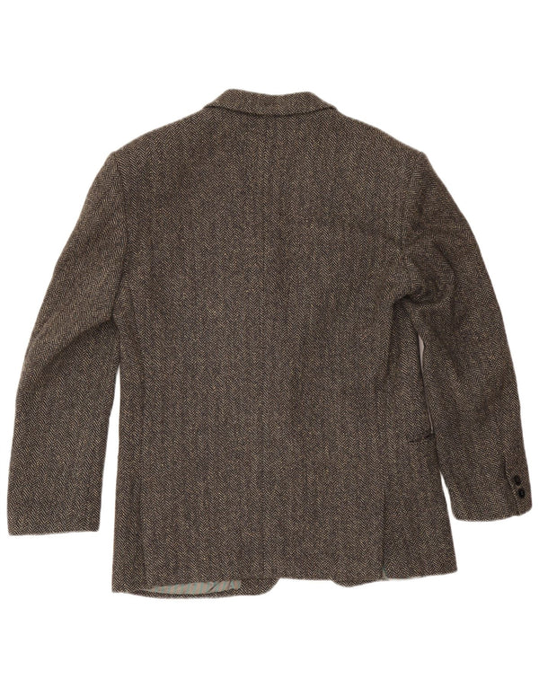 Giacca blazer da uomo a 1 bottone Pierre Laurent IT 46 piccola spina di pesce grigia