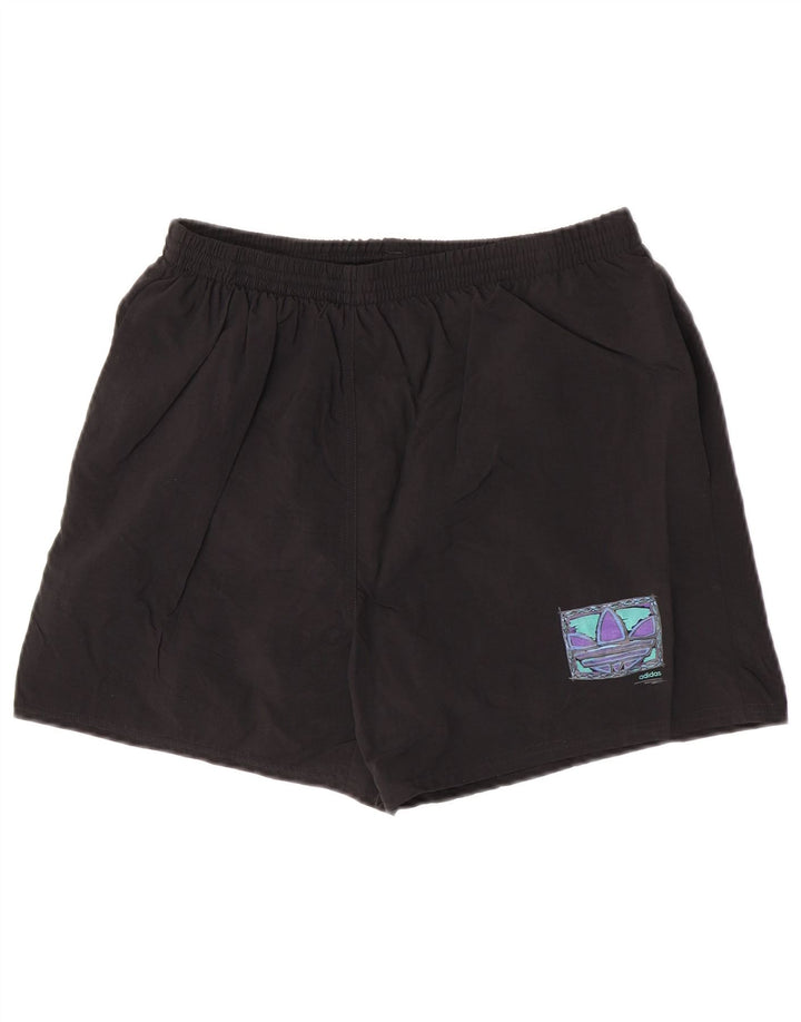 Pantaloncini sportivi da uomo Adidas medi neri in poliestere