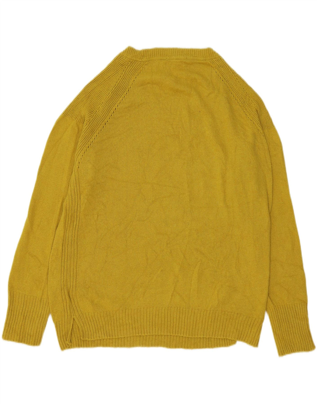 WHITE STUFF Womens Oversized Boat Neck Jumper Sweater UK 16 Large Yellow Vintage White Stuff and Second-Hand White Stuff from Messina Hembry 