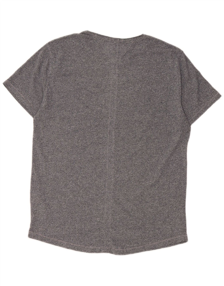 T-shirt da uomo vestibilità regolare Tommy Hilfiger Top Small in cotone screziato blu navy