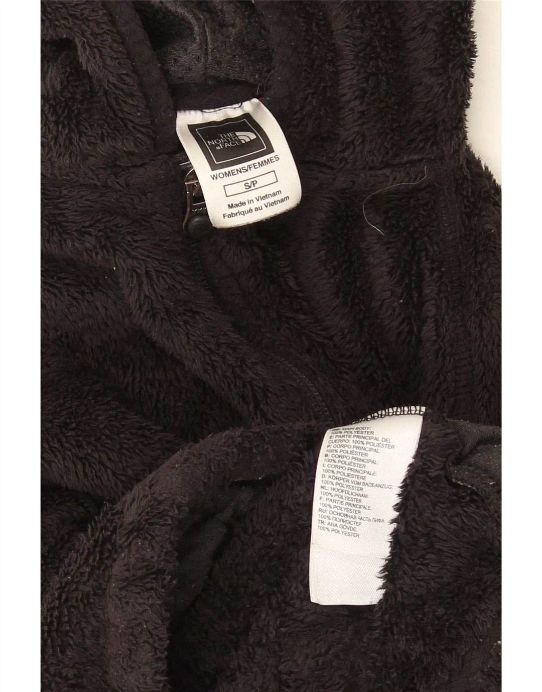 Giacca in pile con cappuccio da donna The North Face UK 10 Small Poliestere nero