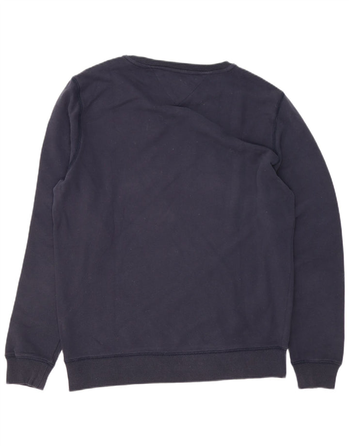 Tommy Hilfiger Uomo Felpa Maglione Grande Blu Navy Cotone