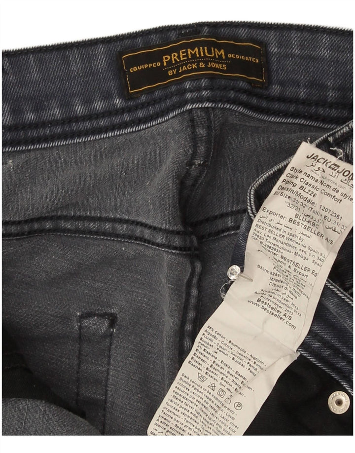 Jeans dritti vestibilità regolare da uomo Jack & Jones W31 L31 cotone grigio