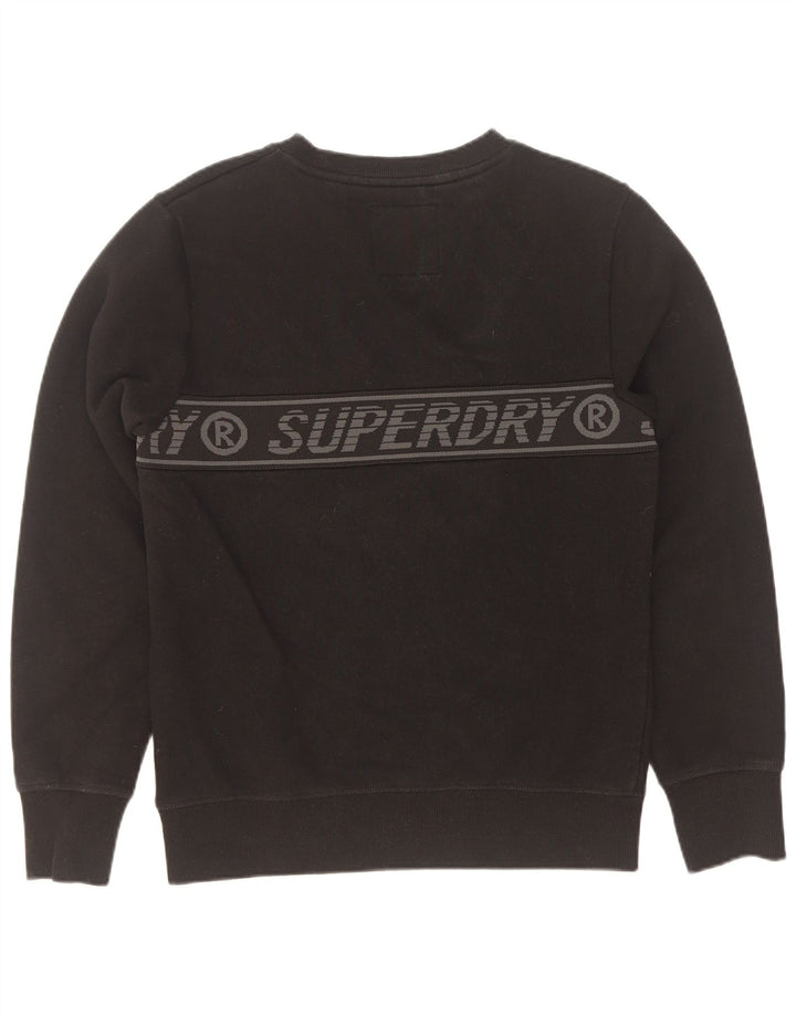 Felpa grafica da uomo Superdry Maglione piccolo cotone nero