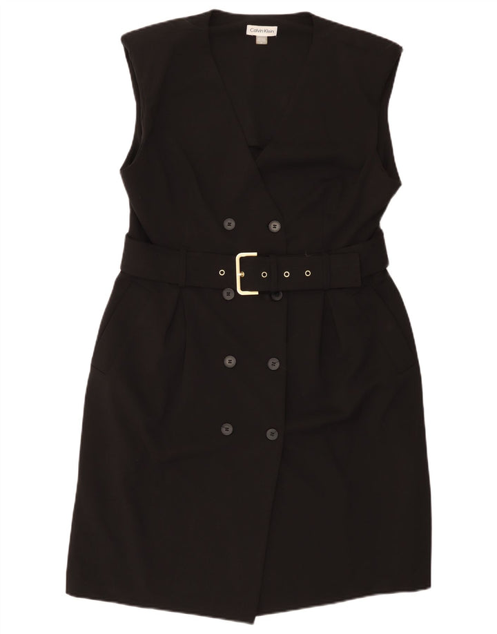 Abito tubino senza maniche da donna Calvin Klein US 14 Large Nero Poliestere