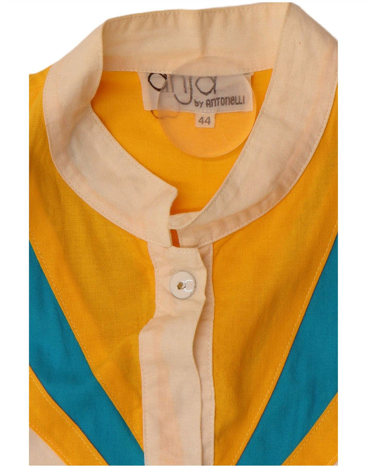 ANTONELLI Giubbotto Bomber da Donna IT 44 Cotone Colorblock Medio Bianco Sporco