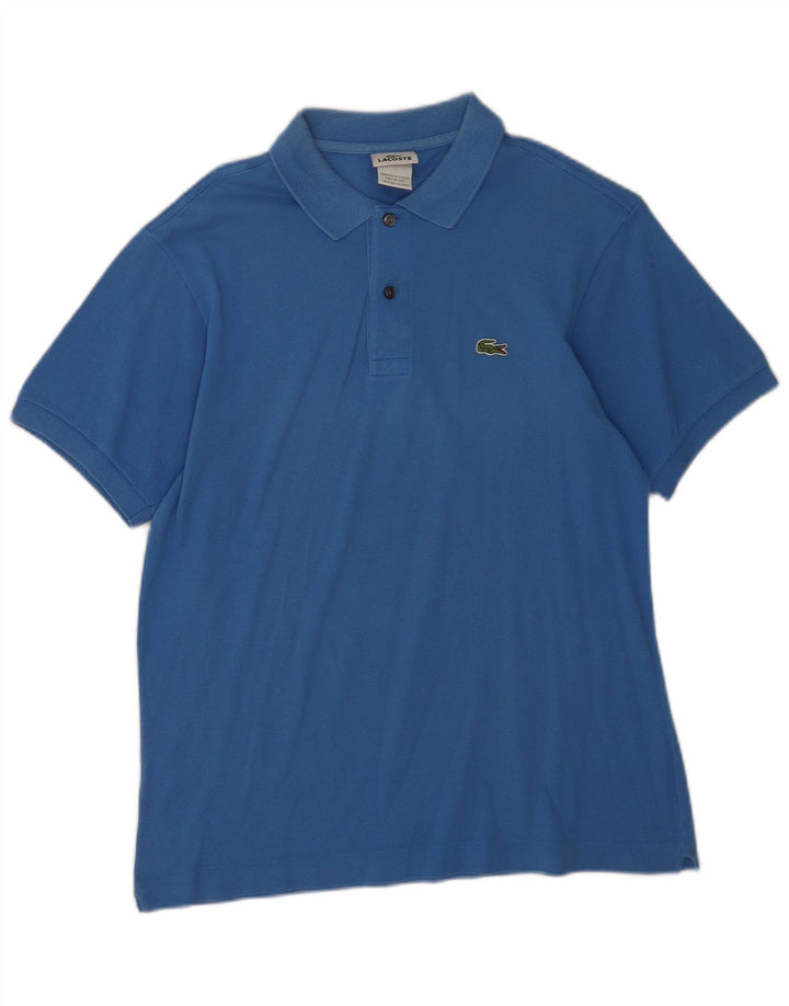 Polo da uomo Lacoste taglia 4 in cotone blu medio
