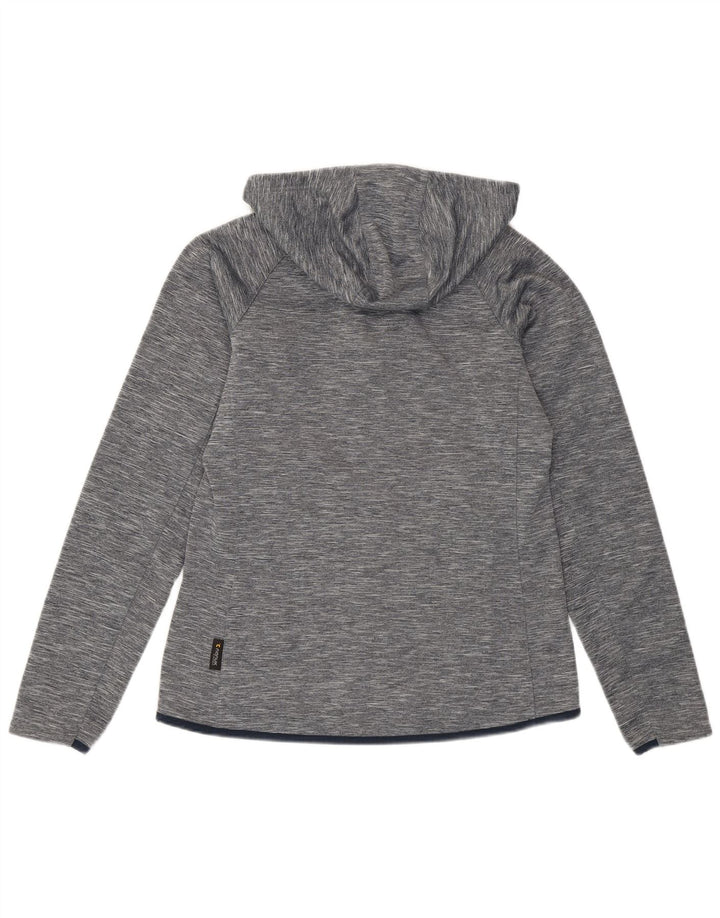 Maglione con cappuccio e zip da donna Jack Wolfskin UK 12 poliestere screziato grigio medio