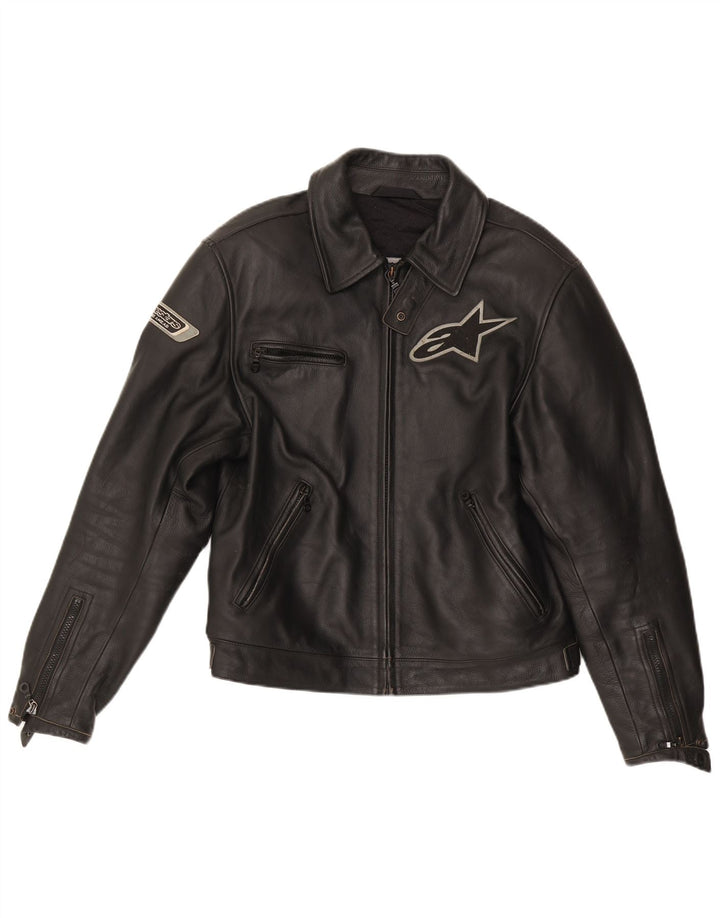 Giacca Alpinestars da uomo in pelle grafica Racer EU 50 media pelle nera