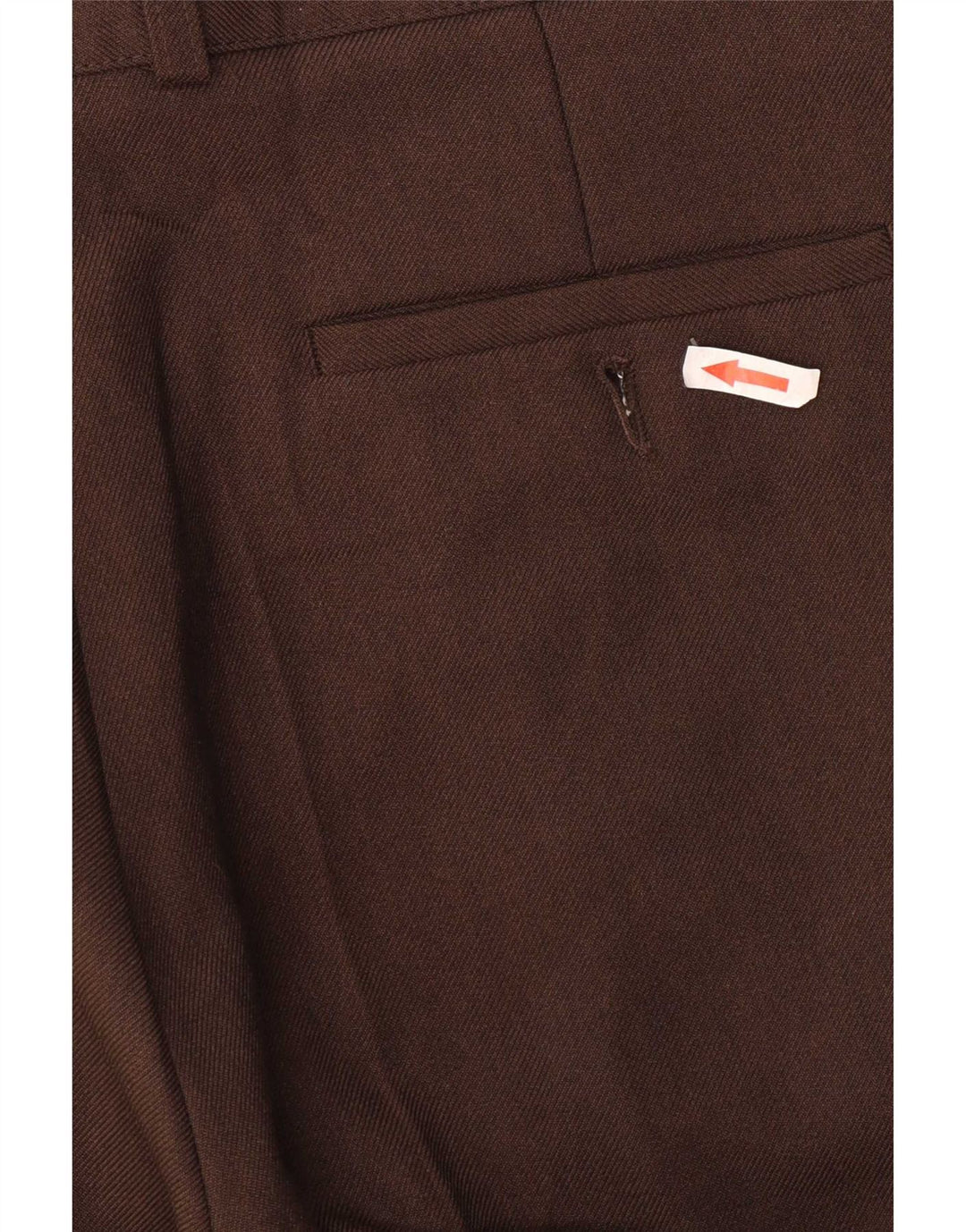 Pantaloni casual dritti da uomo Marks & Spencer W32 L26 poliestere marrone