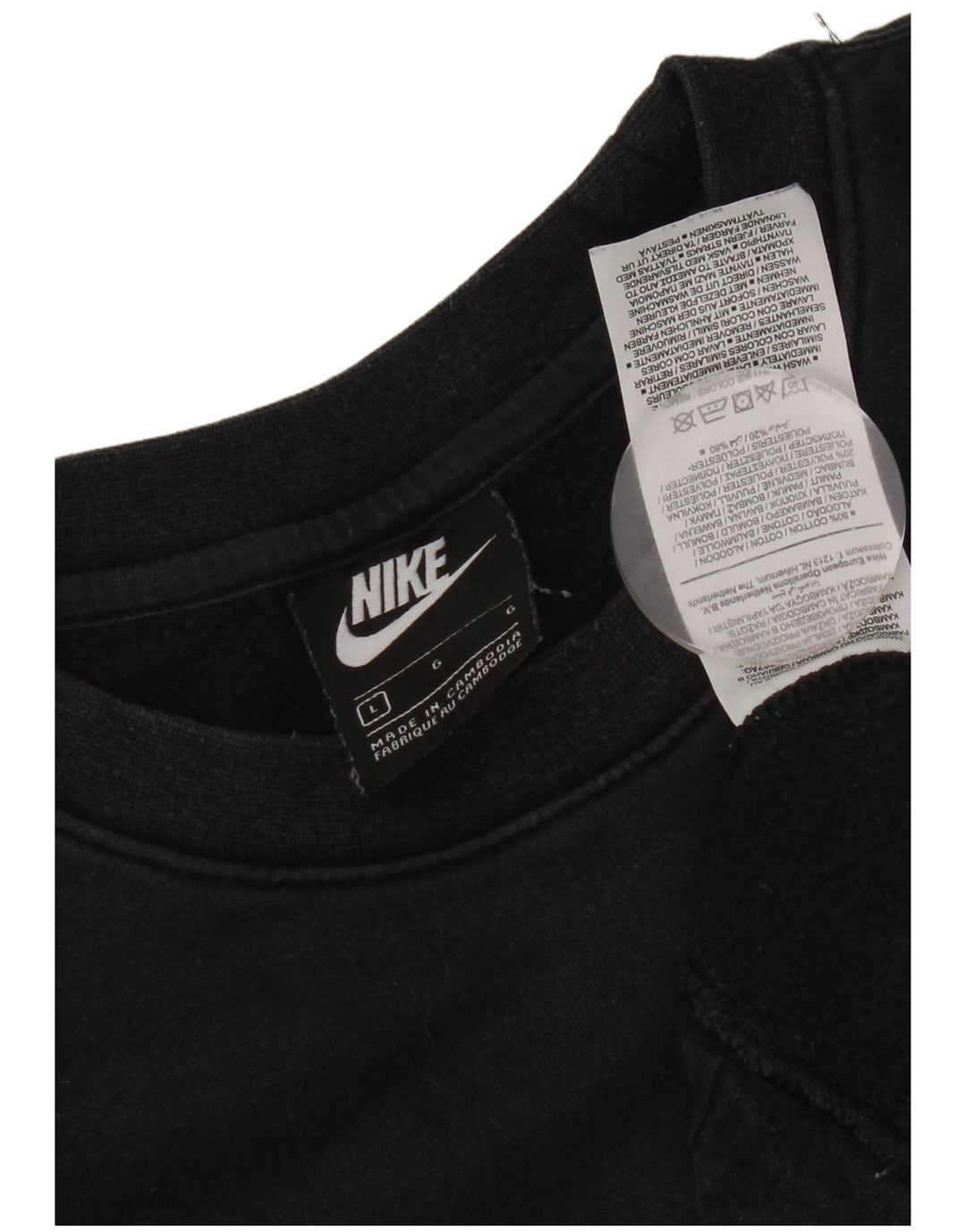 NIKE Felpa da uomo Maglione grande in cotone nero