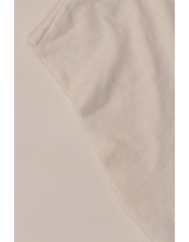 Maglione con cappuccio e zip grafica da donna Calvin Klein UK 12 Medio Bianco