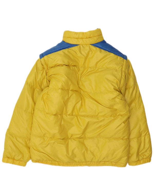 Giacca imbottita da uomo Trissi IT 50 Large in nylon color block giallo