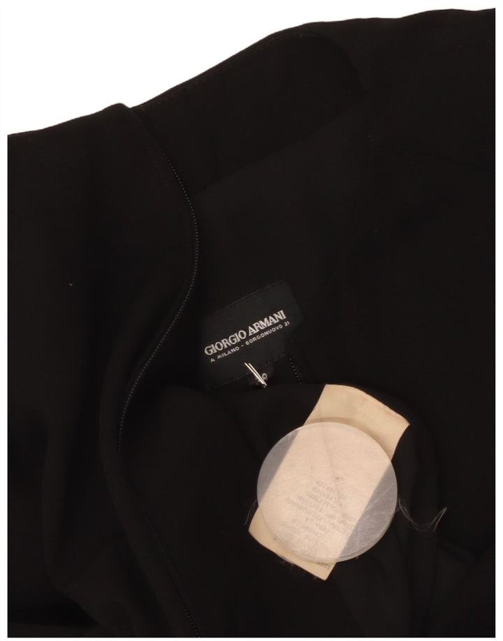 Giacca blazer da donna con zip intera Giorgio Armani IT 38 XS lana vergine nera