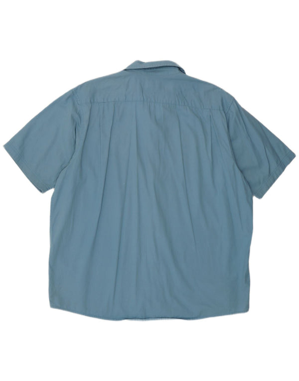 Camicia a maniche corte da uomo Wrangler XL in cotone blu