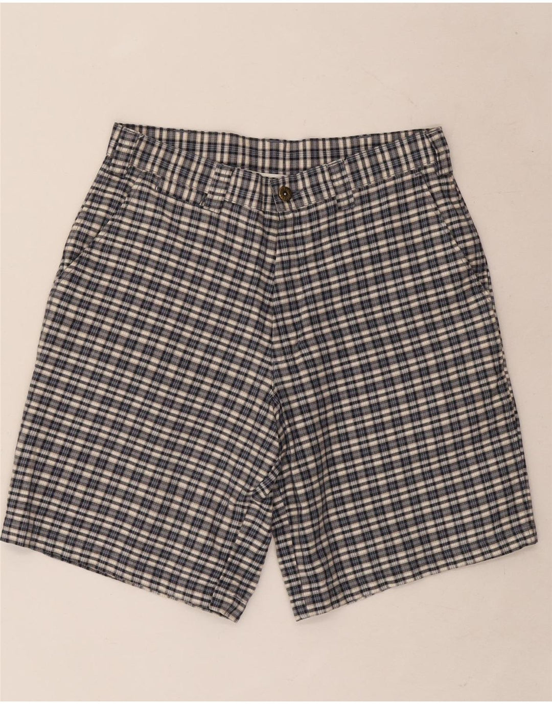Lee Pantaloncini chino da uomo con salopette W30 a quadri blu medio