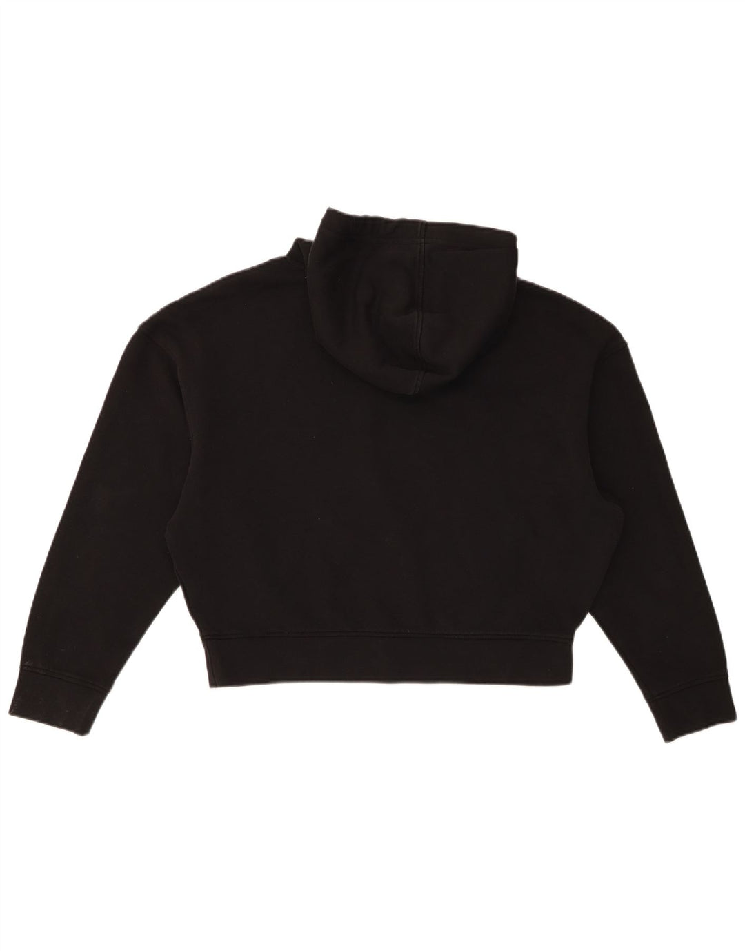 Maglione con cappuccio corto oversize da donna Calvin Klein UK 14 cotone nero medio