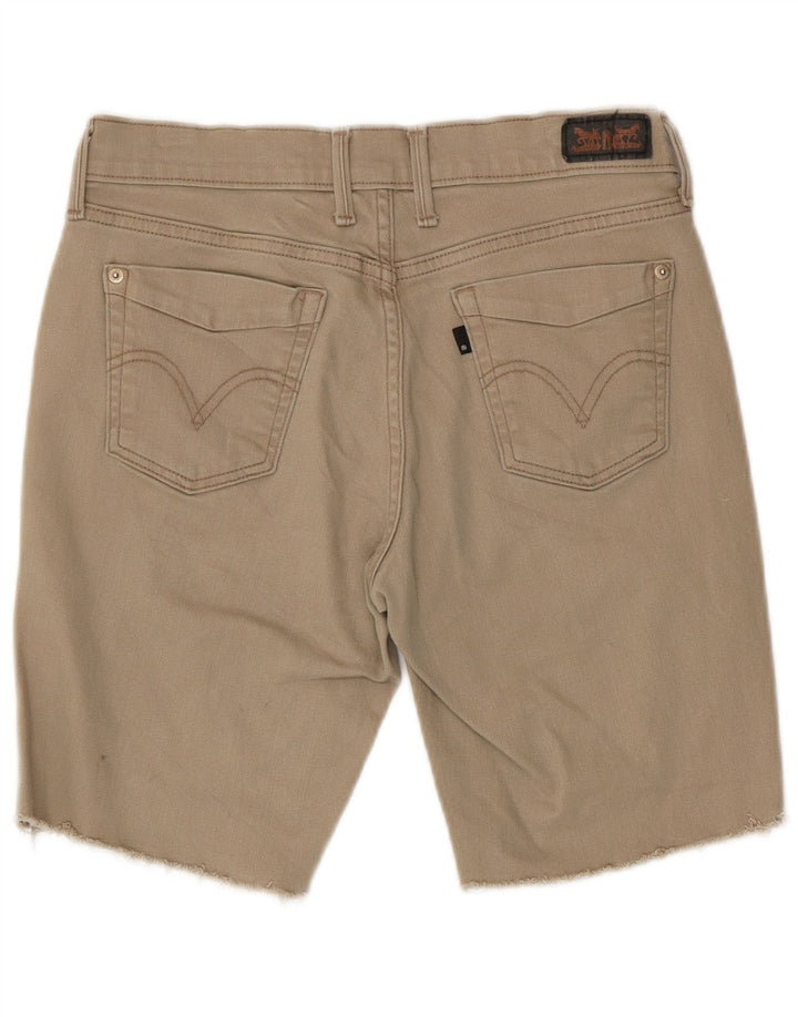 LEVI'S Pantaloncini di jeans 505 da donna W27 piccoli in cotone beige