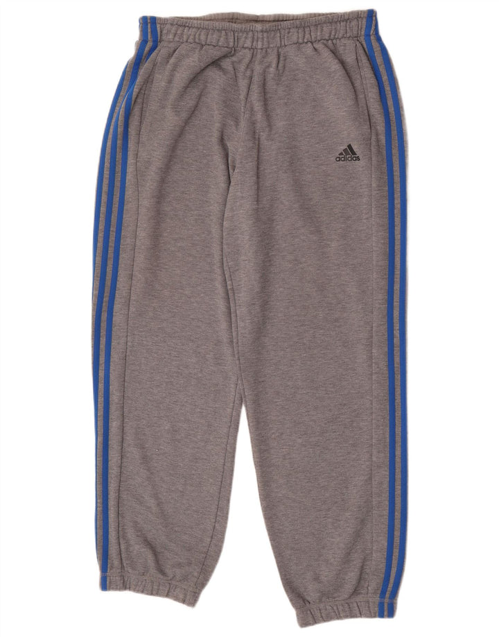 Pantaloni da tuta Adidas Climalite da uomo, pantaloni da jogging, grandi, in poliestere grigio