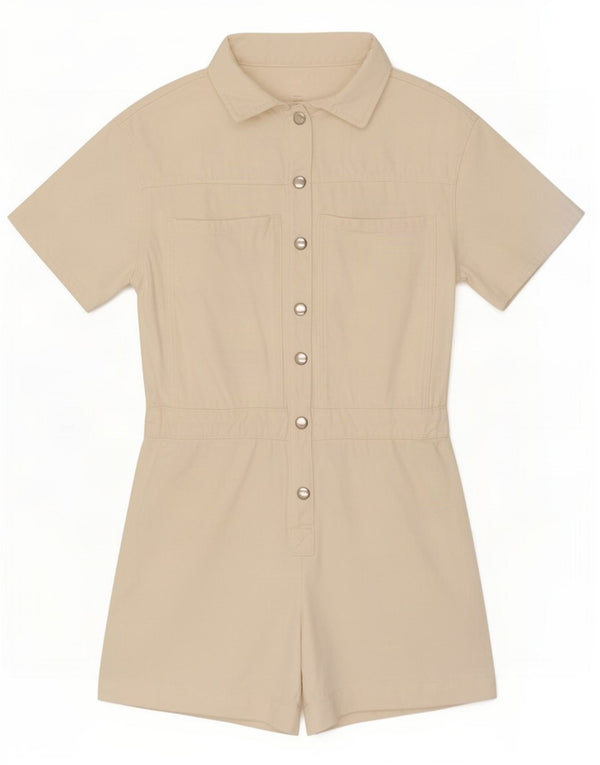 Zara Girls Short Sleeve Playsuit 13-14 Year White