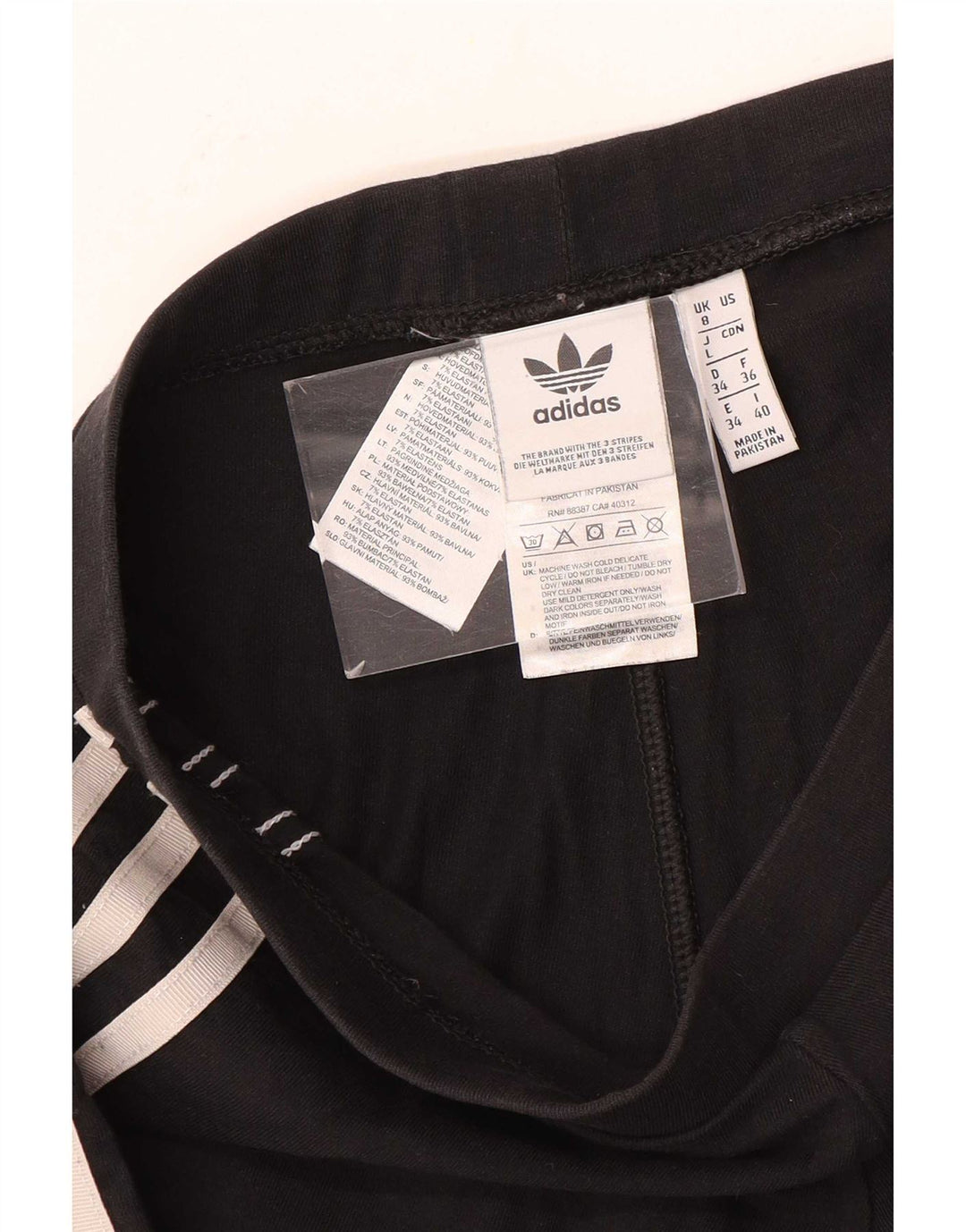 Leggings Adidas da donna UK 8 piccolo cotone nero