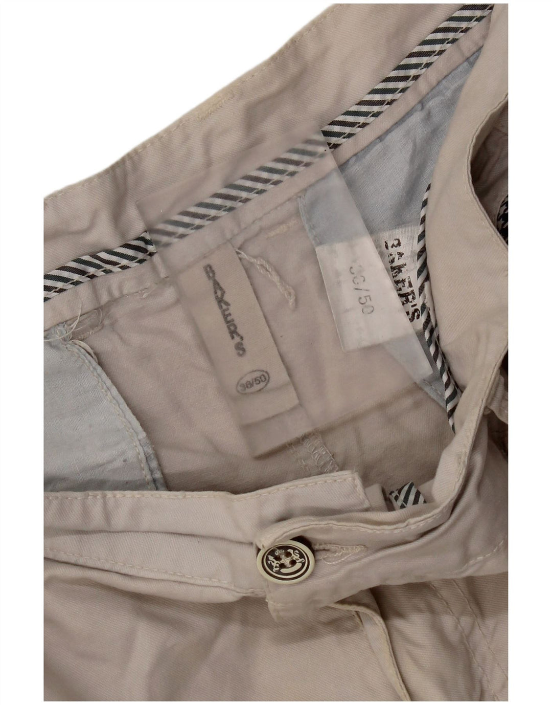 Pantaloncini chino vintage da uomo W36 grandi in cotone grigio