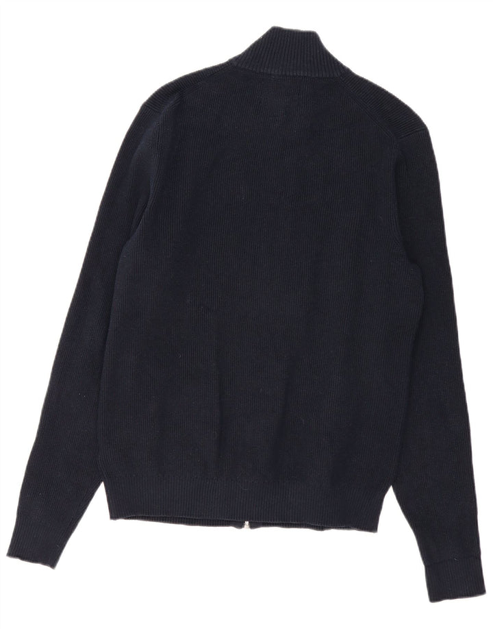 Maglione cardigan da uomo Marks & Spencer piccolo poliestere blu navy