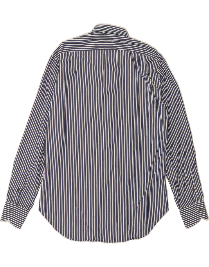 ZARA Mens Tailored Fit Shirt Size 42 Large Navy Blue Pinstripe Vintage Zara and Second-Hand Zara from Messina Hembry 