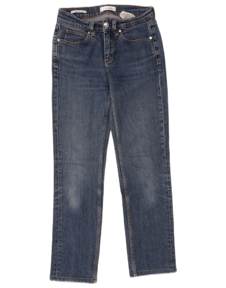 Jeans dritti da donna Calvin Klein W26 L26 cotone blu