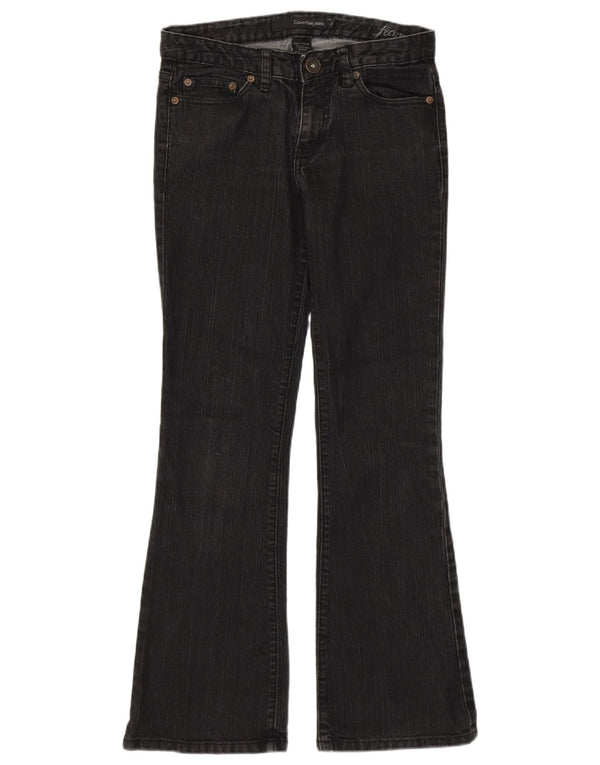 CALVIN KLEIN Jeans svasati da donna US 2 XS W26 L28 Cotone nero